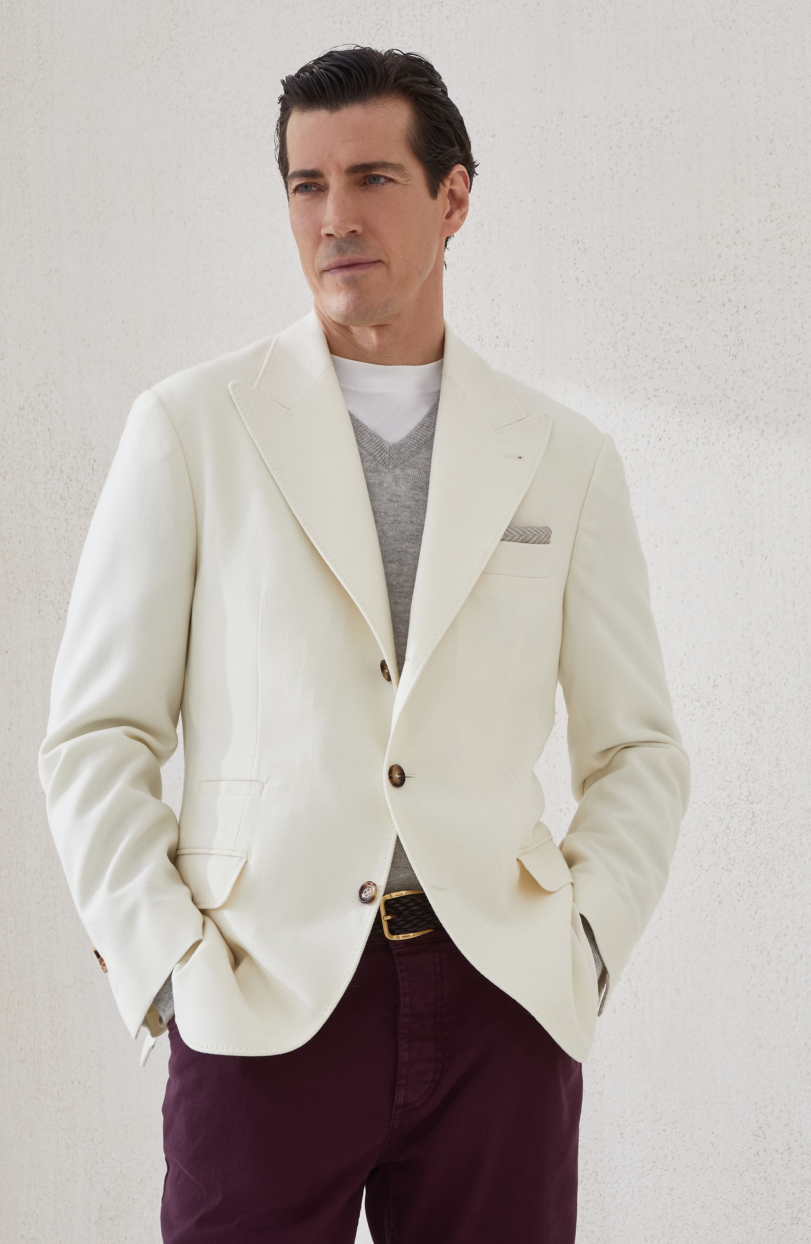 Brunello Cucinelli Blazer with large peak lapel in Panama at Nordstrom - 2