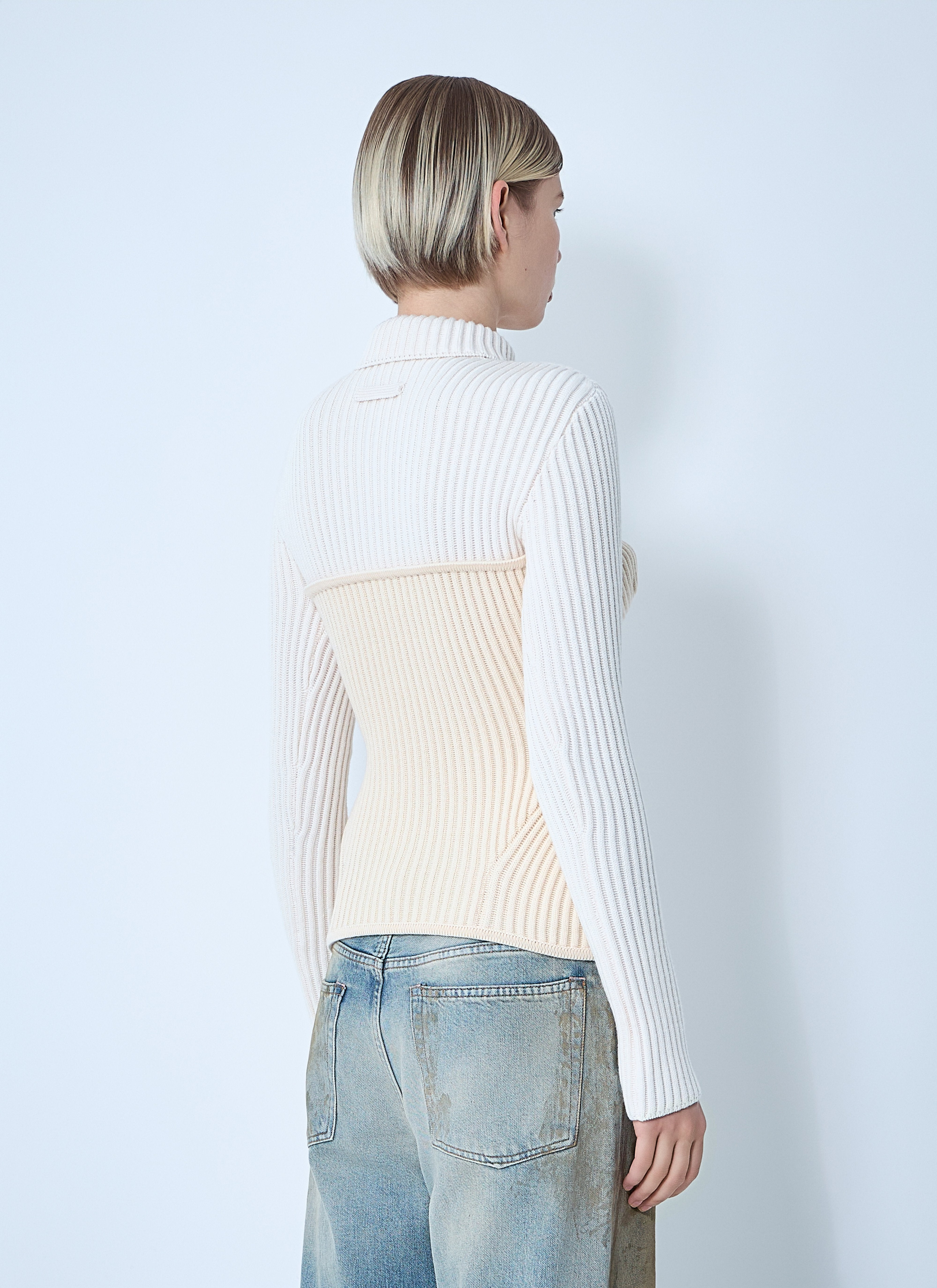 Jean Paul Gaultier Women Ribbed Wool Sweater - 4