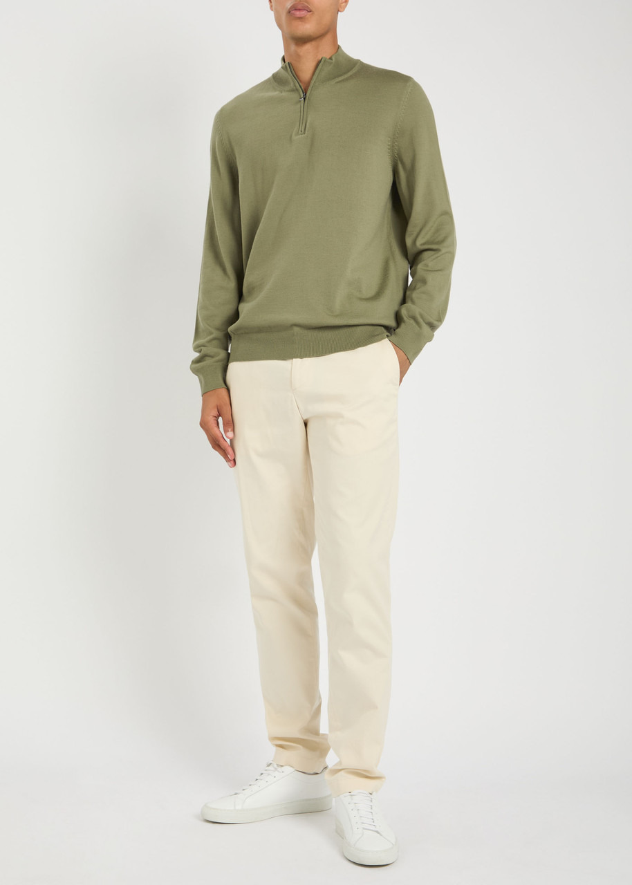 Boss Ebenji Half-zip Fine-knit Polo Jumper - 4