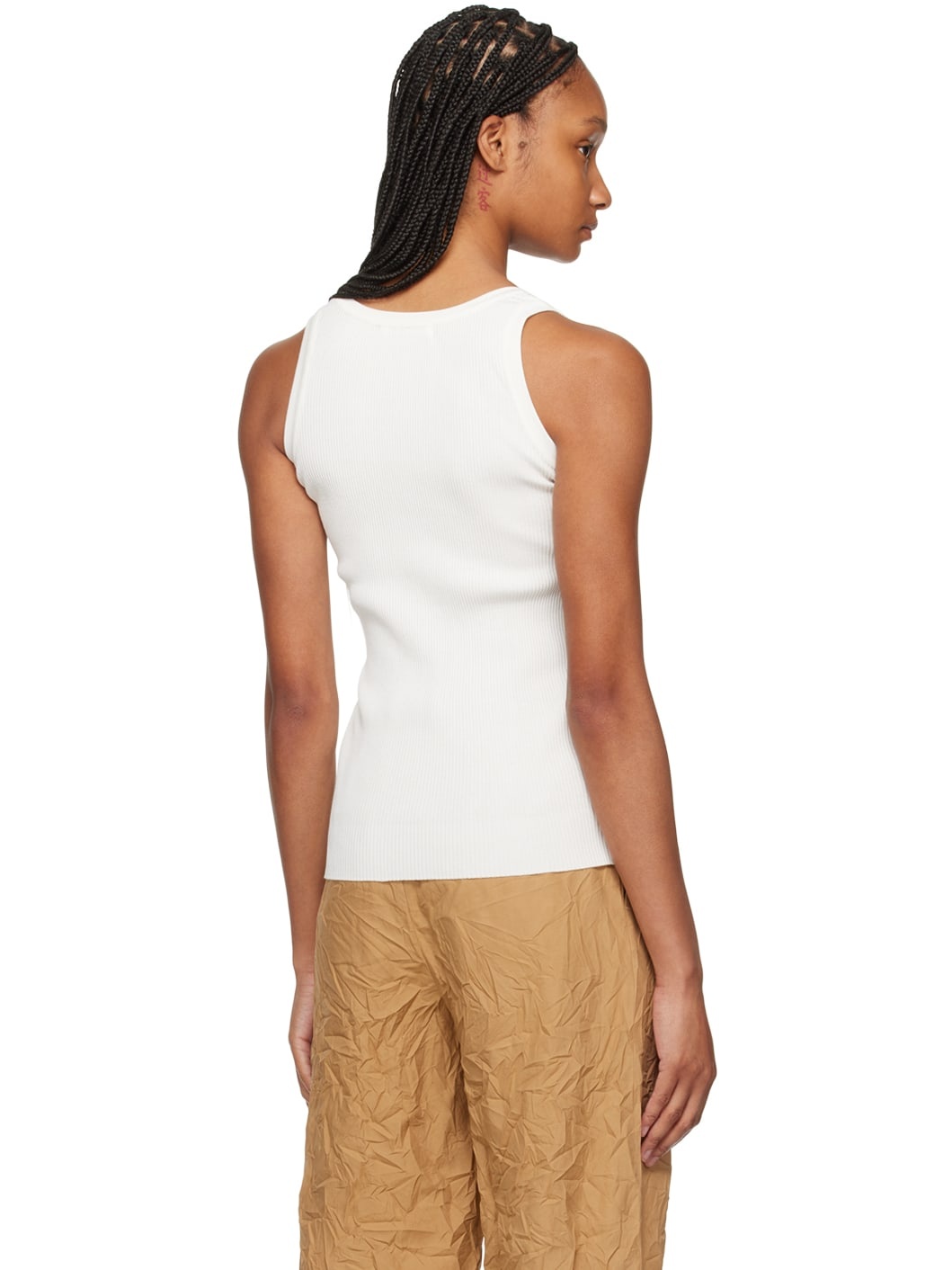 White High Gauge Tank Top - 3