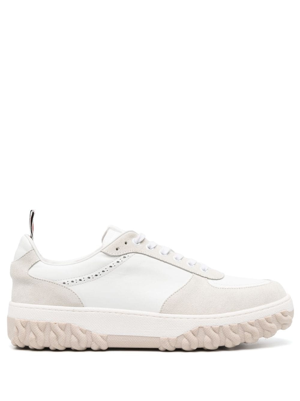 Letterman panelled lace-up sneakers - 1