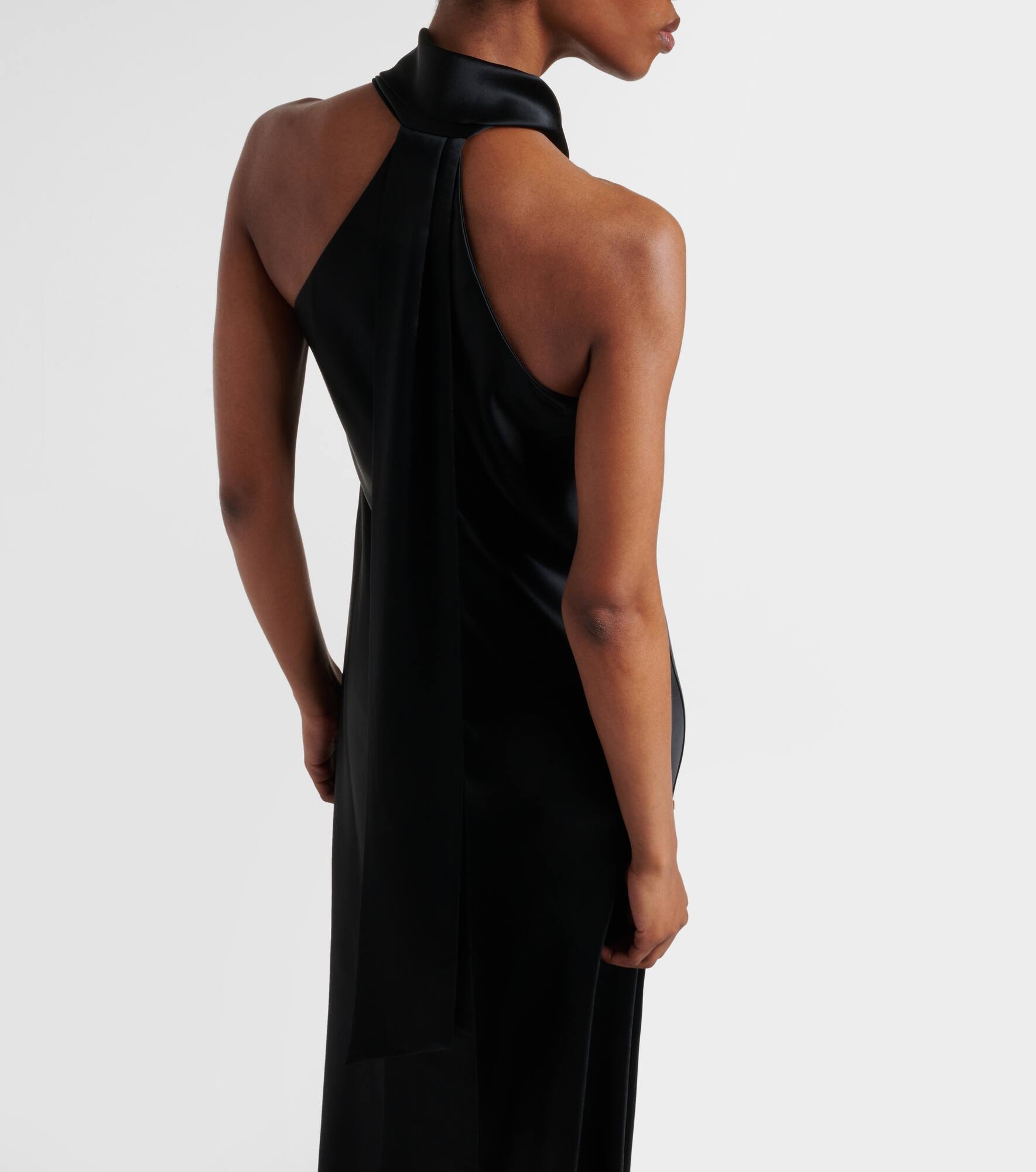 Satin halter neck gown - 6