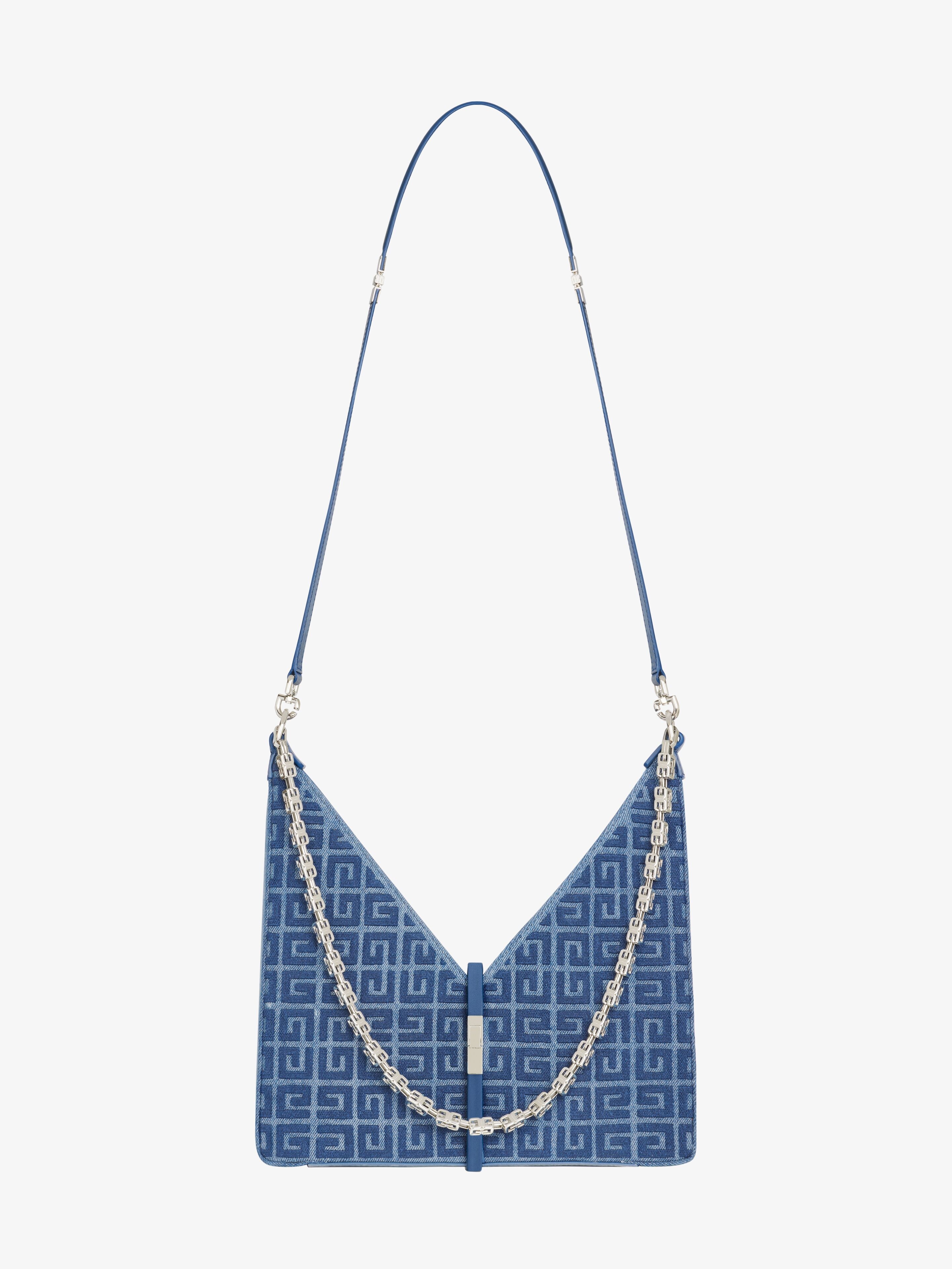 SMALL CUT OUT BAG IN 4G DENIM WITH CHAIN - 3