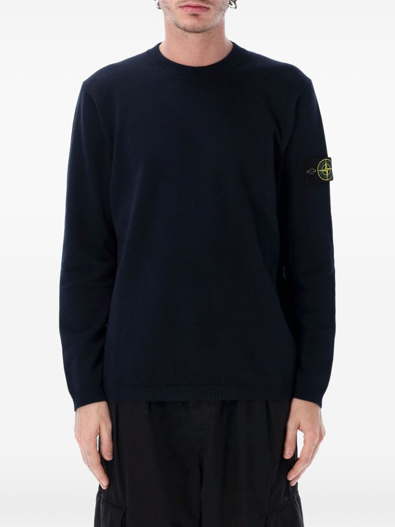 logo patch knit sweater 1
