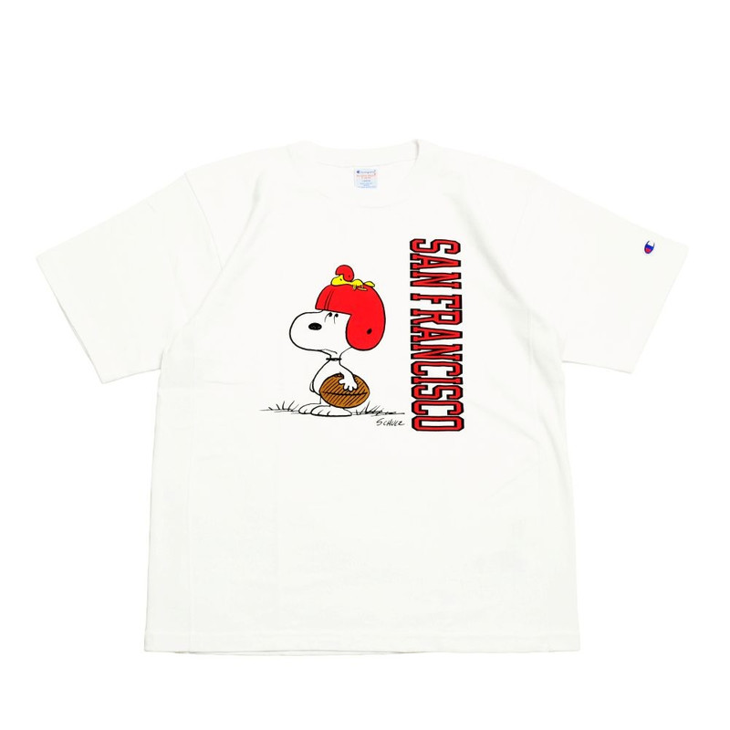 Champion REVERSE WEAVE S/S T-SHIRT - PEANUTS - San Francisco - C3-B351 outlook