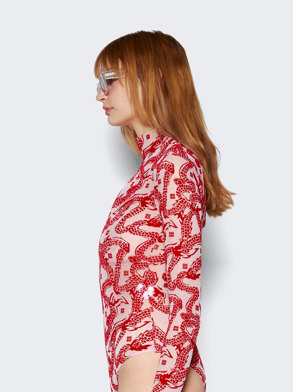 Jacquard Bodysuit Pink - 4