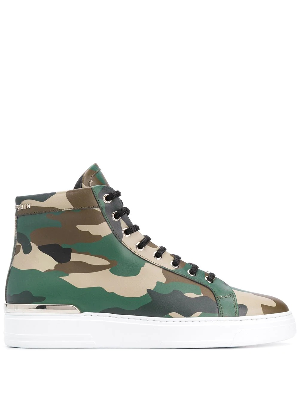 camouflage-print high-top sneakers - 1