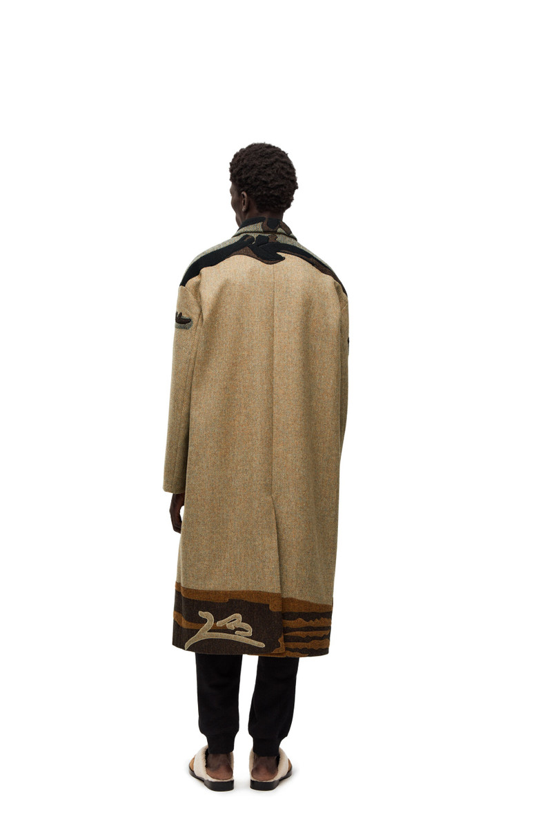 Deer intarsia coat in wool 4