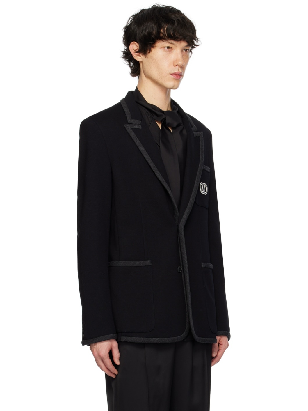 Navy VLogo Blazer - 2