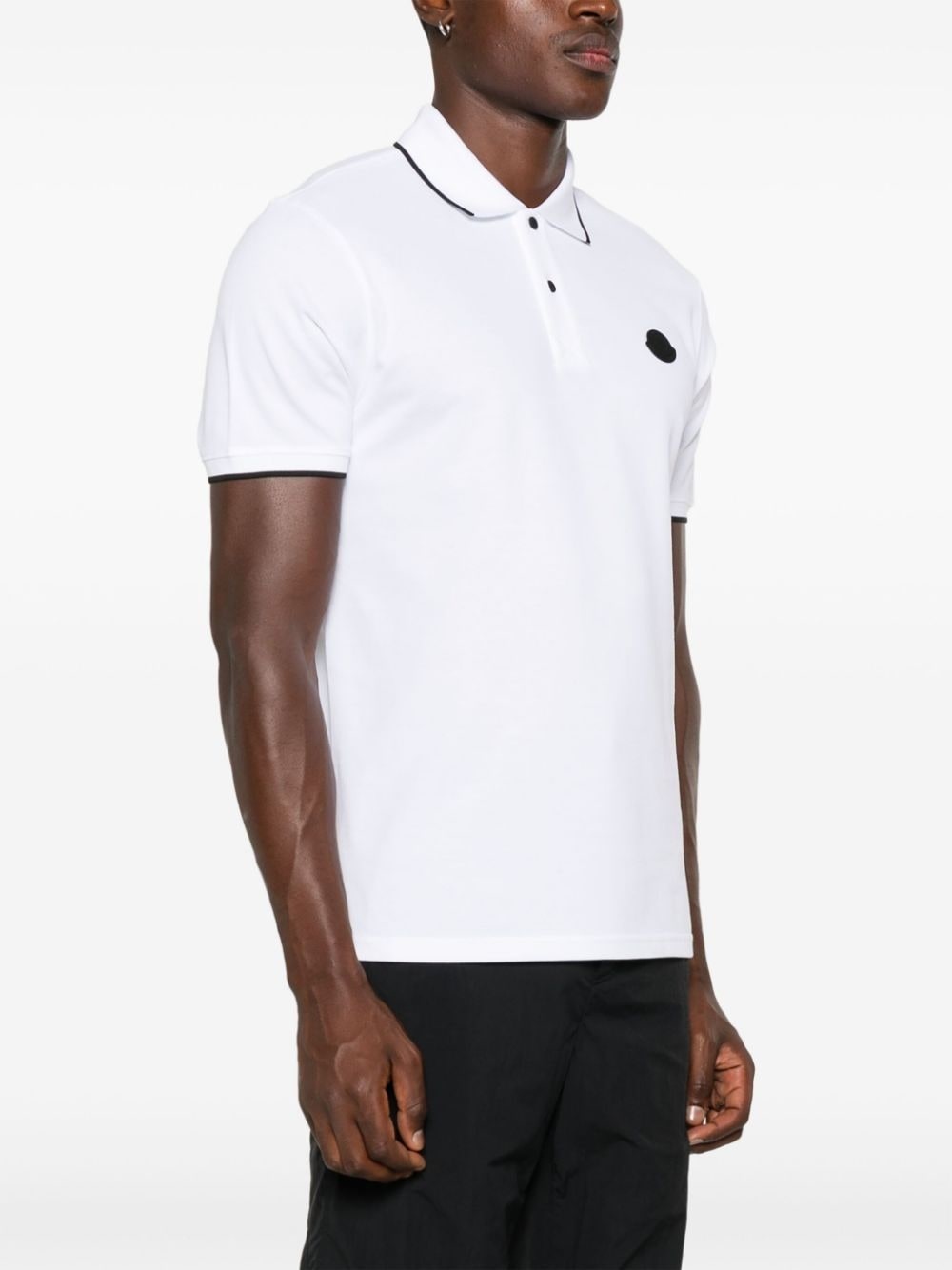 rubberised-logo polo shirt - 4