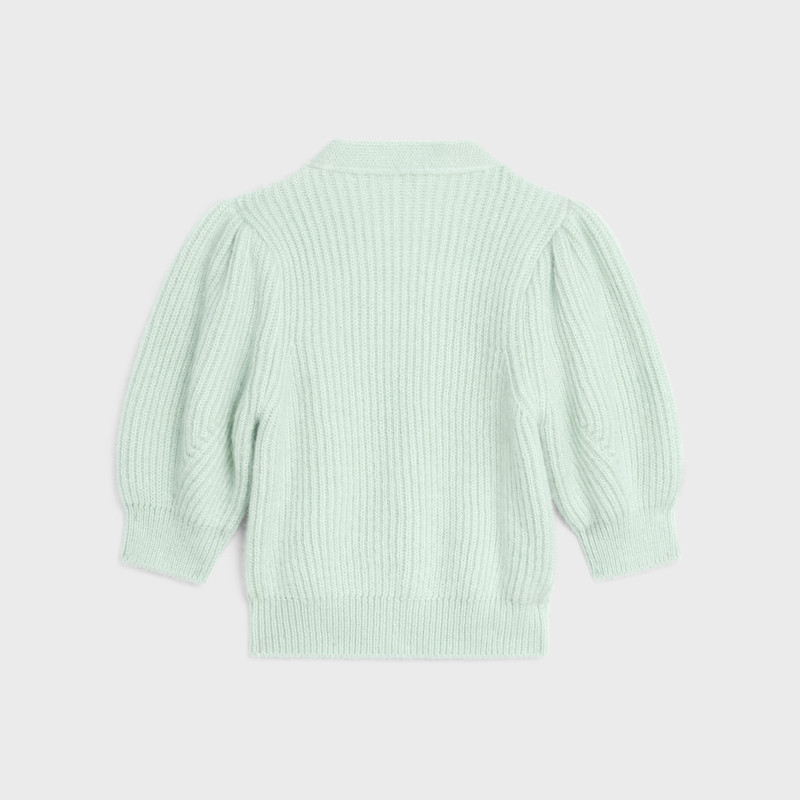 CELINE CROPPED RIBBED CARDIGAN IN SILK AND MOHAIR outlook