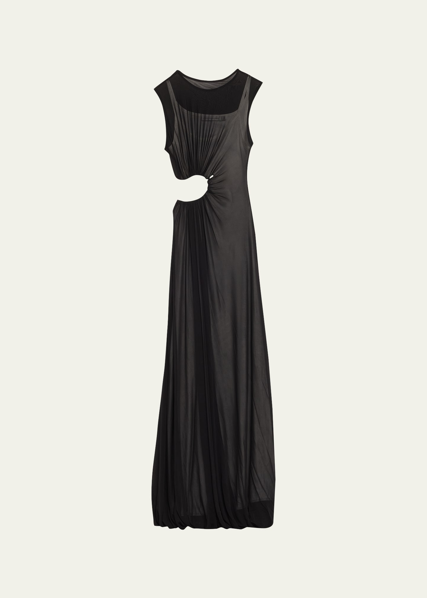 Ruched Paisley Cutout Maxi Bubble Dress - 1