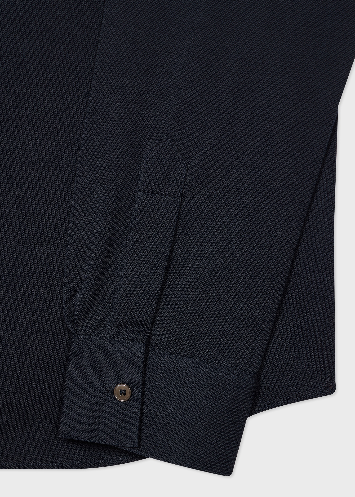 Navy Cotton Pique Shirt - 2