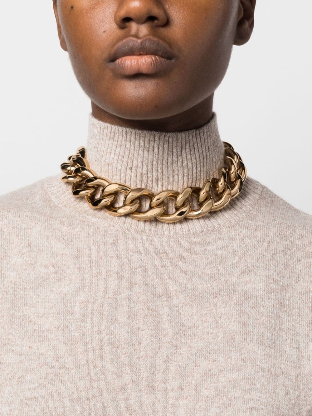 chunky curb-chain necklace - 2