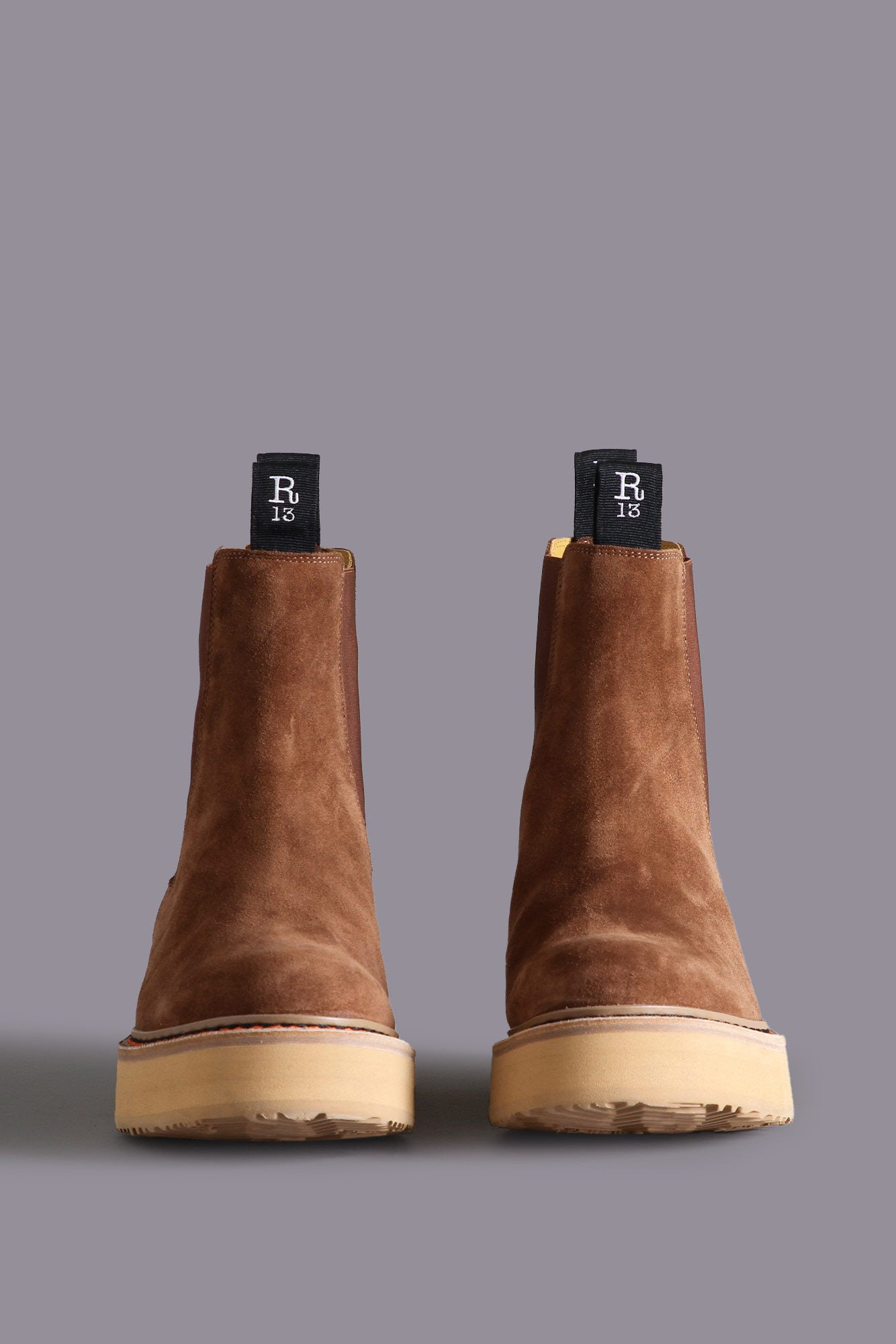 SINGLE STACK CHELSEA BOOT - BROWN SUEDE | R13 - 3