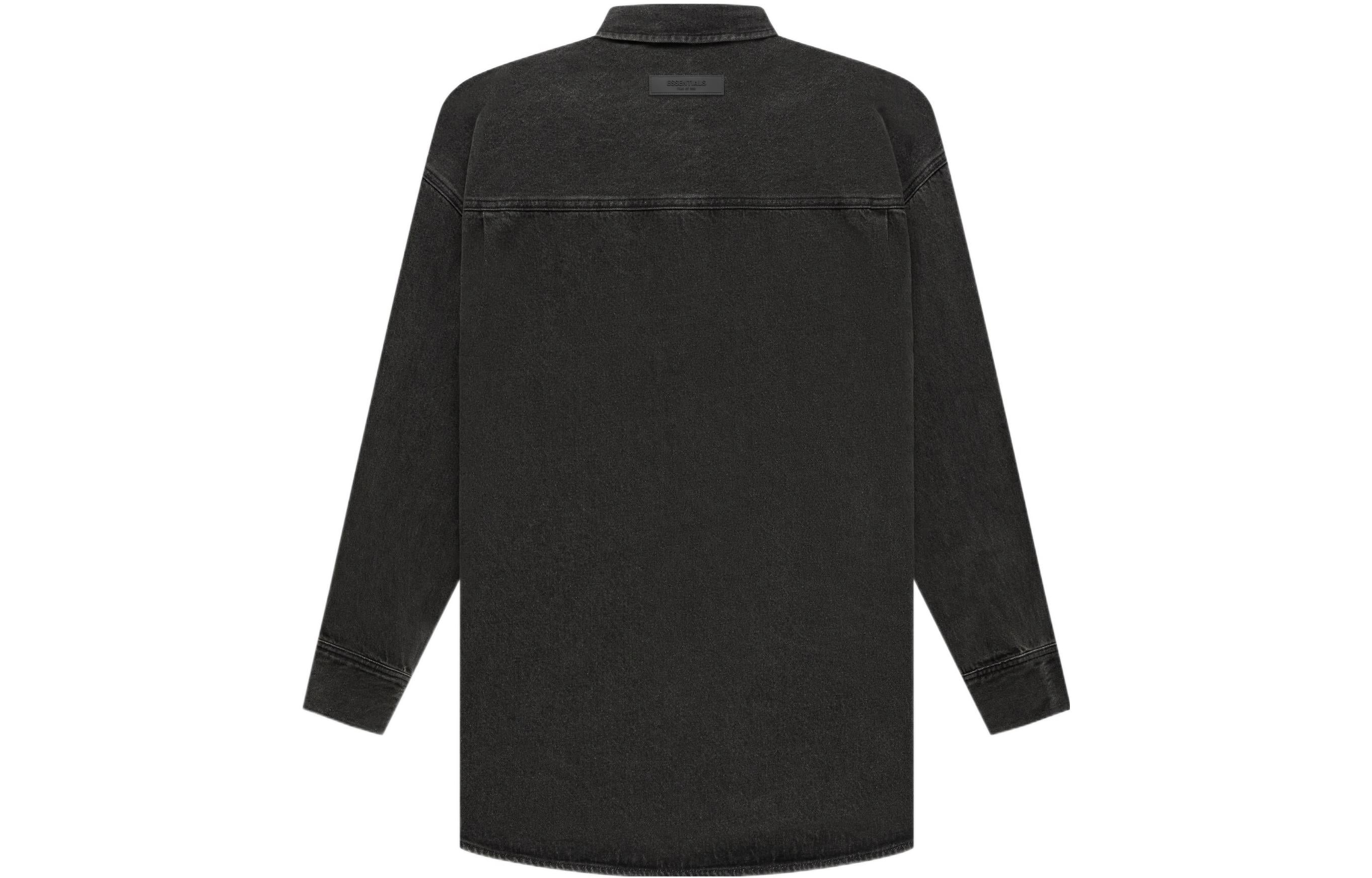 Fear of God Essentials SS22 Long Sleeve Denim Shirt 'Black' FOG-SS22-460 - 3