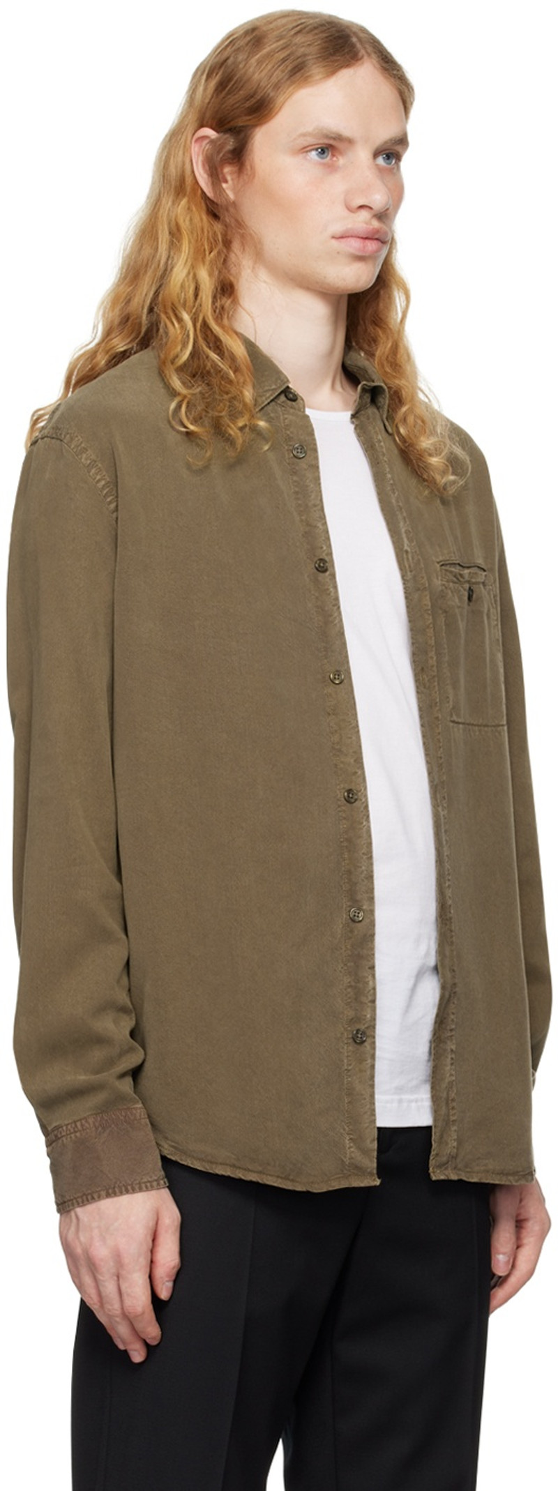 FILIPPA K Khaki Zachary Shirt outlook