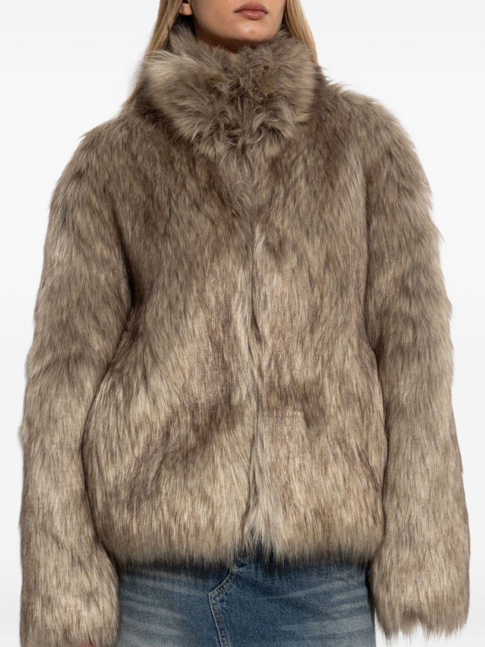 faux-fur jacket - 3