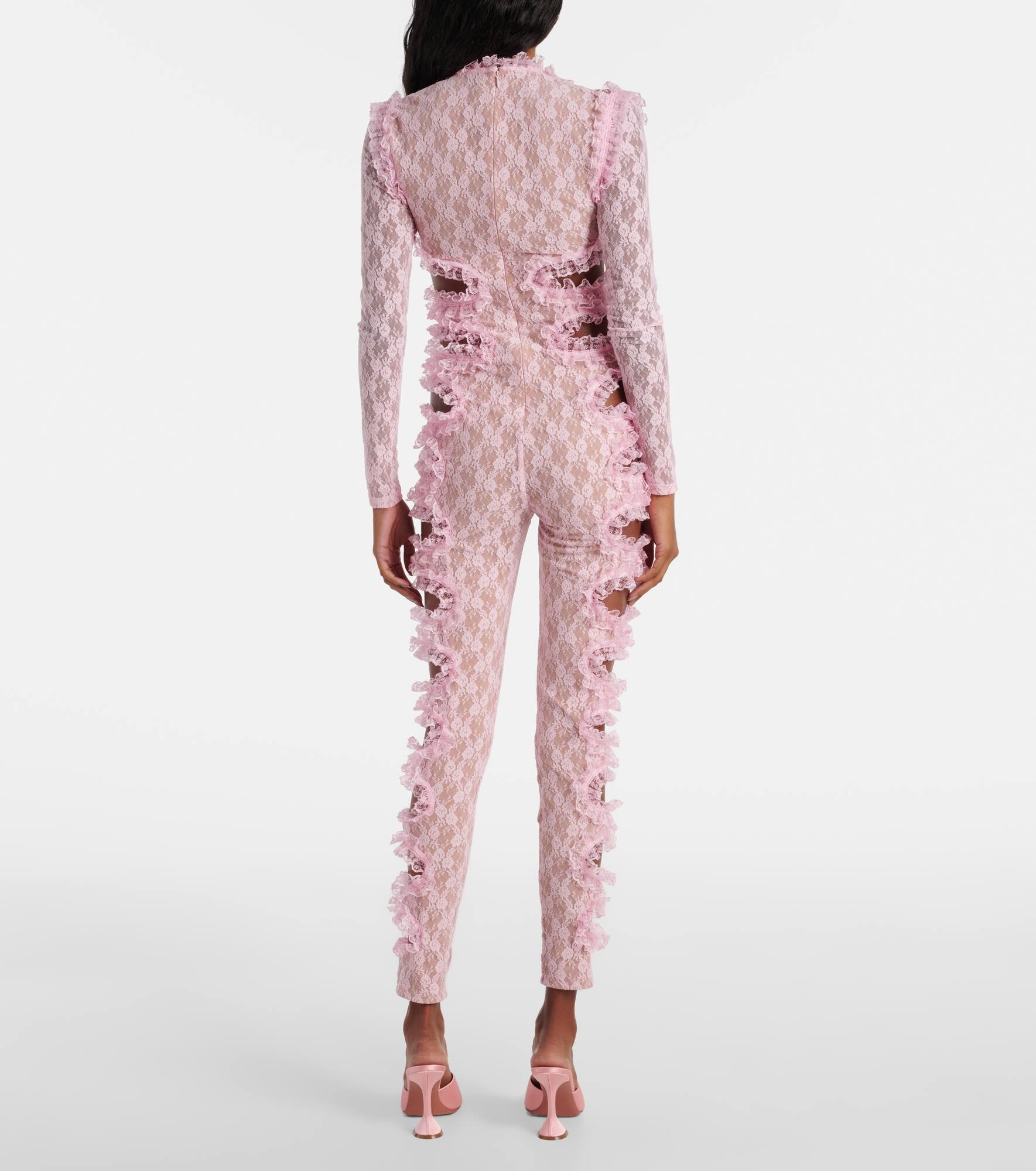 x Christopher Kane cutout lace catsuit - 3