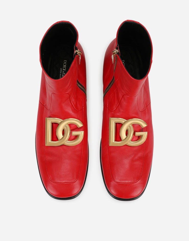 Nappa leather ankle boots with DG logo - 4