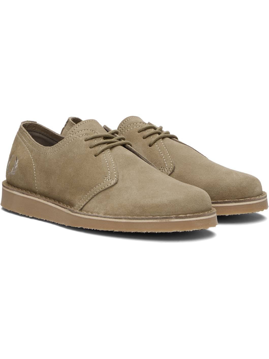 Khaki Linden Suede Derbys - 4