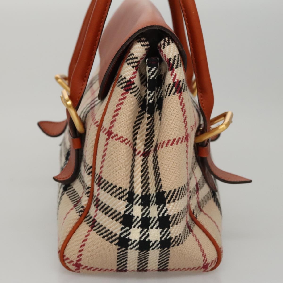 Burberry Nova Check Hand Bag Canvas Beige - 4