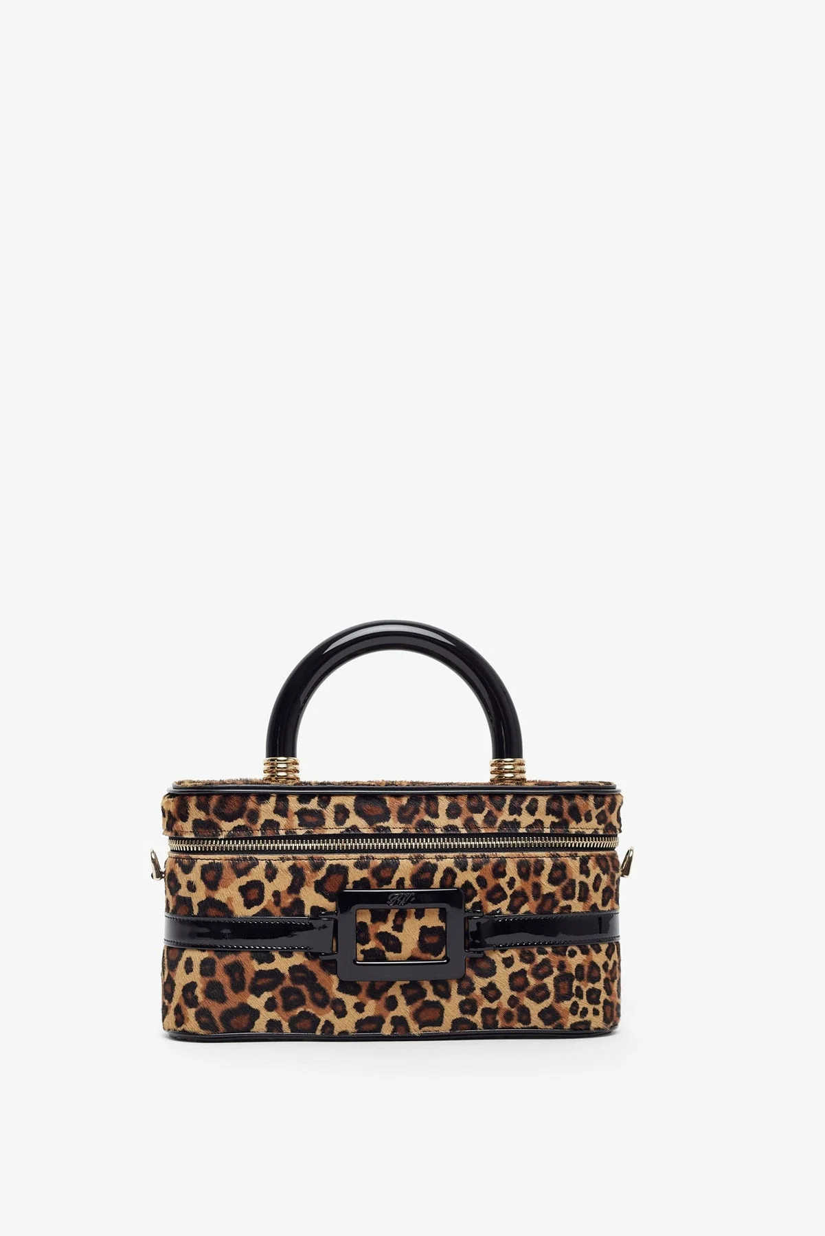 Belle Vivier vanity leopard mini bag - 1
