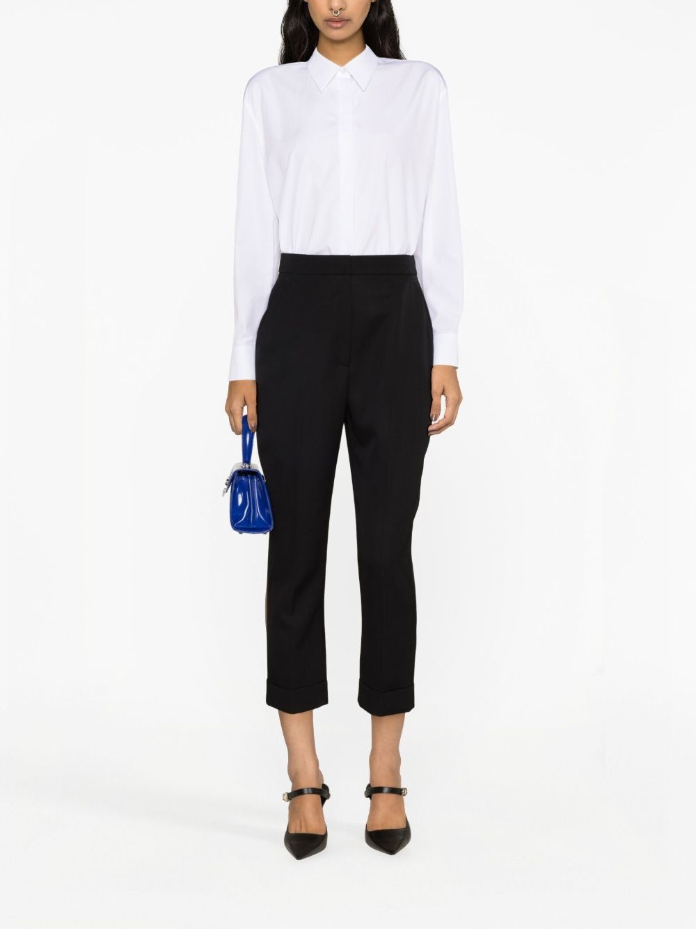 wool cropped trousers - 2
