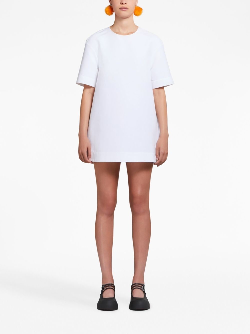 short-sleeve cotton minidress - 2