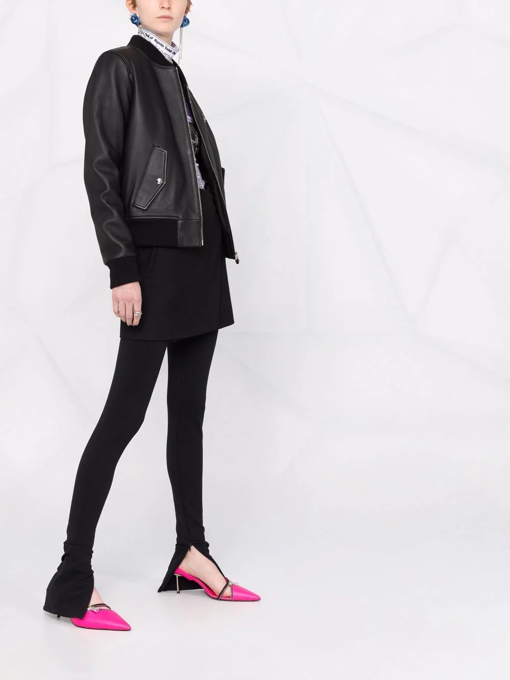 leather bomber jacket - 4