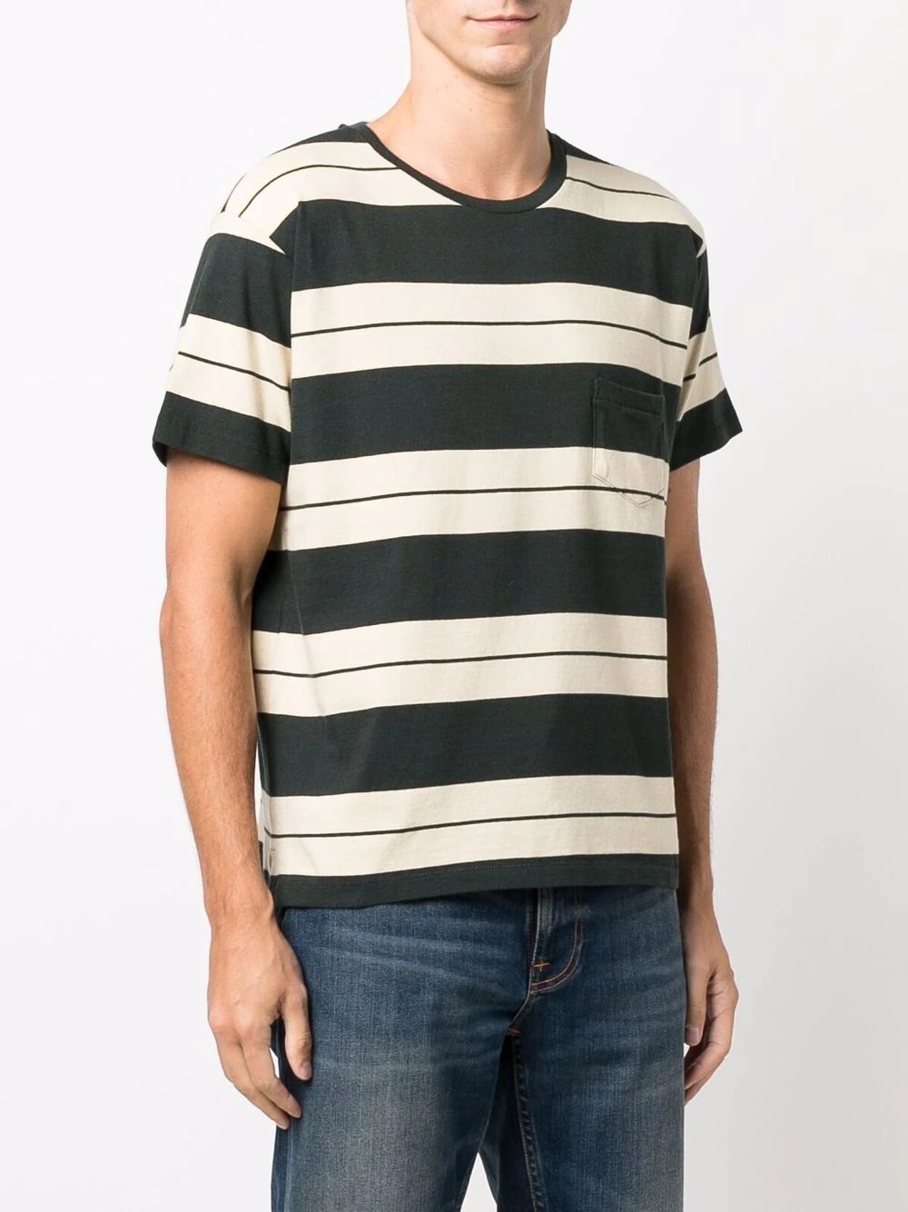 stripe print T-shirt - 3