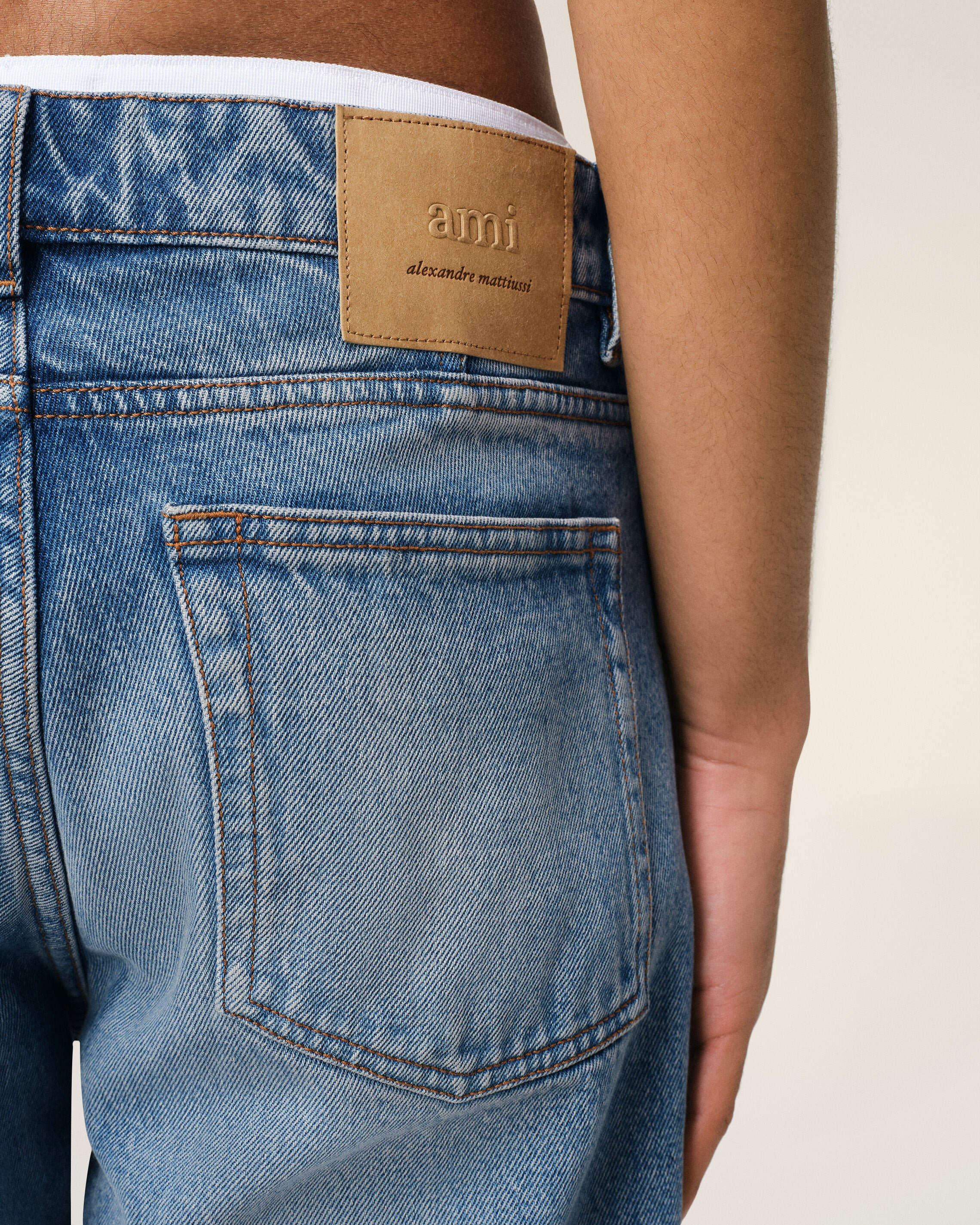 BLUE COTTON CLASSIC FIT JEANS - 6