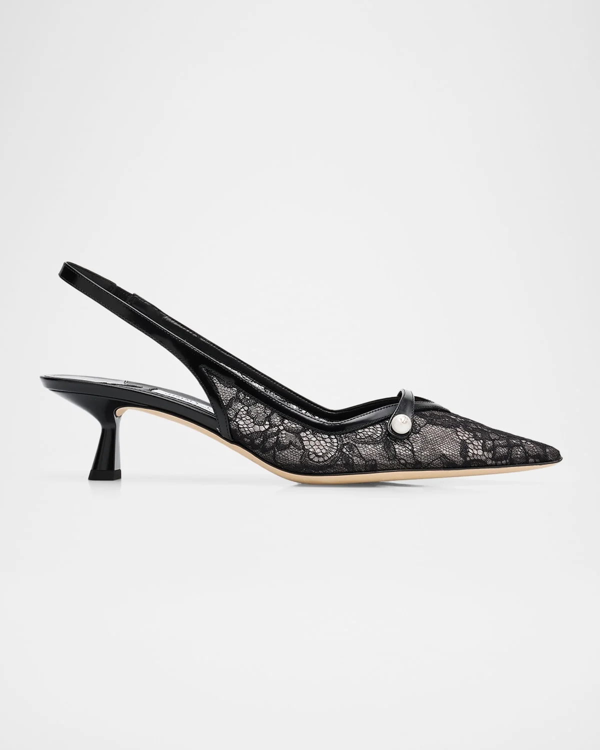 Amita 45 Lace Slingback Pumps - 1
