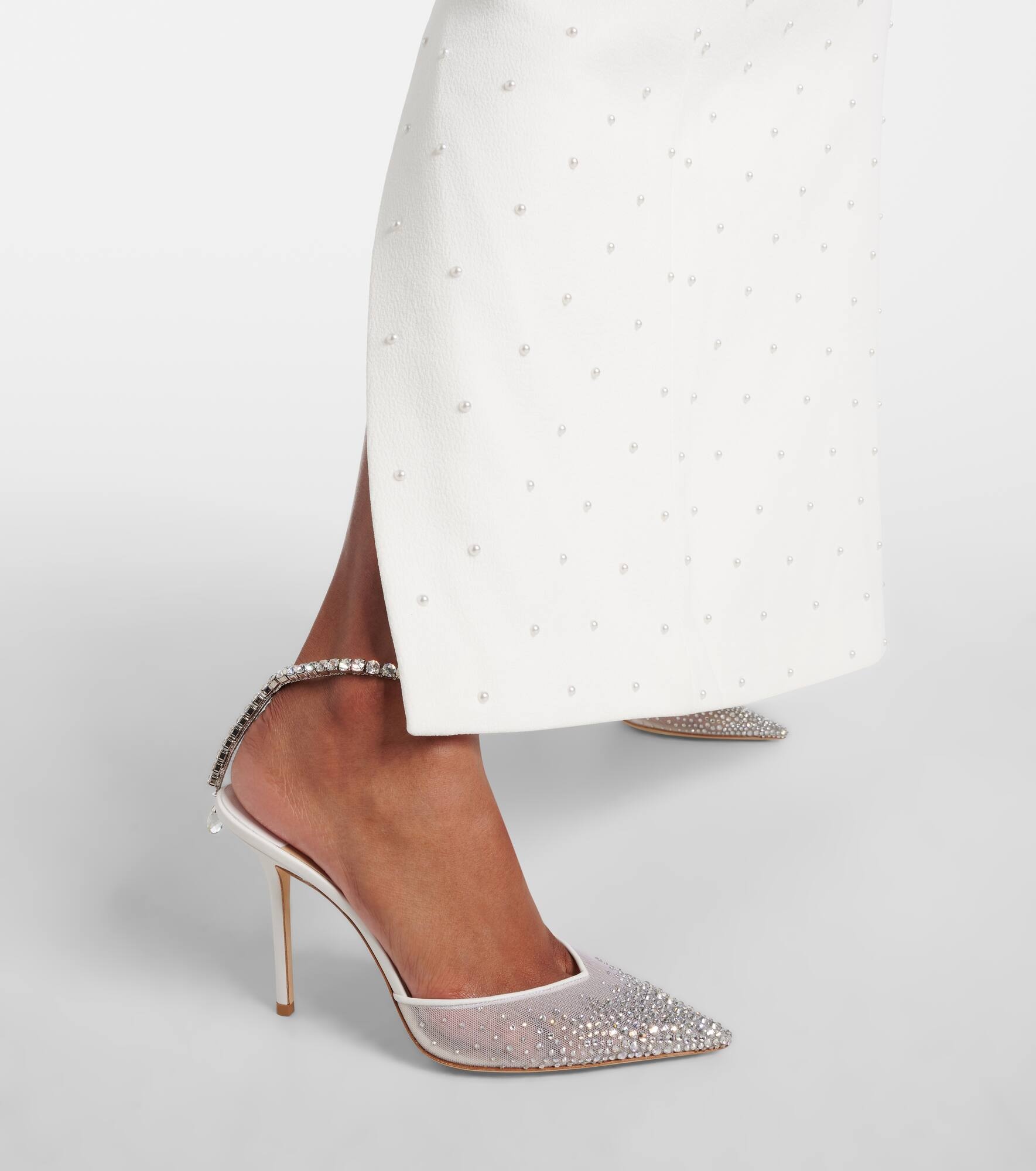 Saeda 100 embellished satin pumps - 7