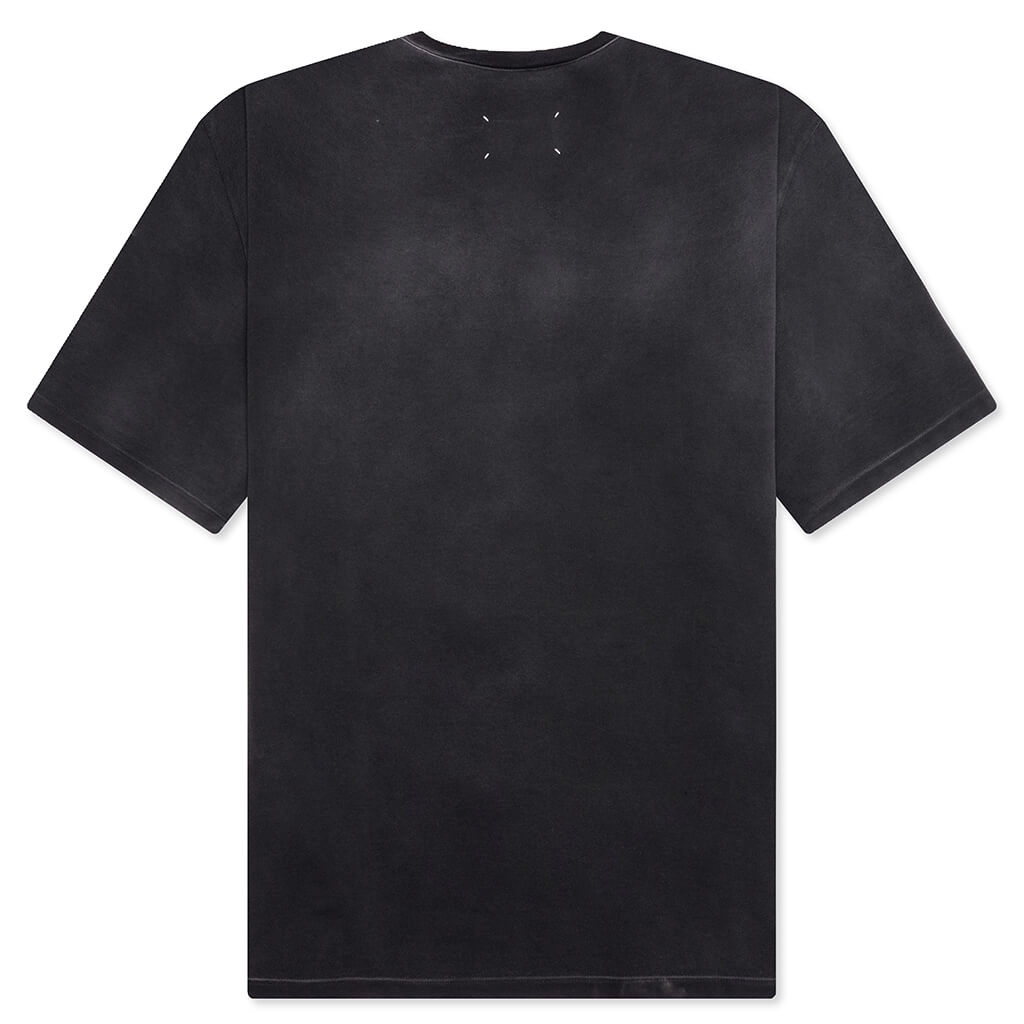 DISTRESSED COLLEGE LOGO T-SHIRT - WASHED BLACK - 2