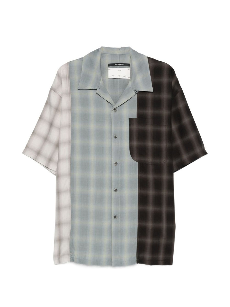 checked-pattern shirt 1