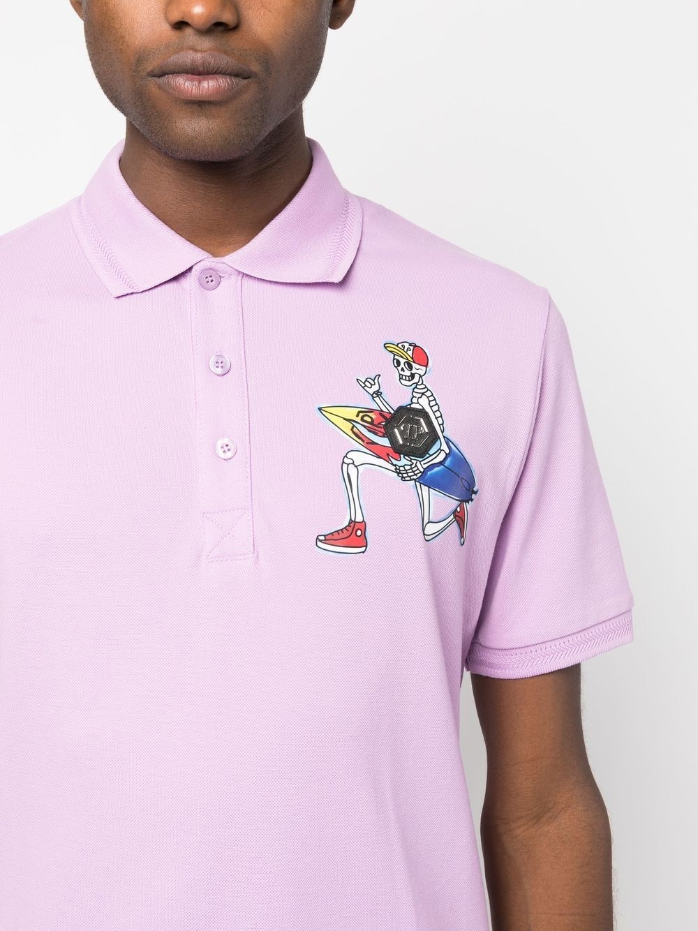 graphic-print polo shirt - 5