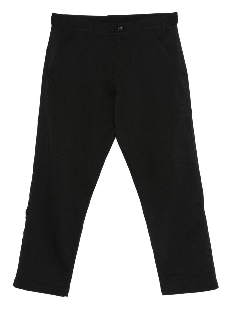 button-fastening patch-pocket pants 1