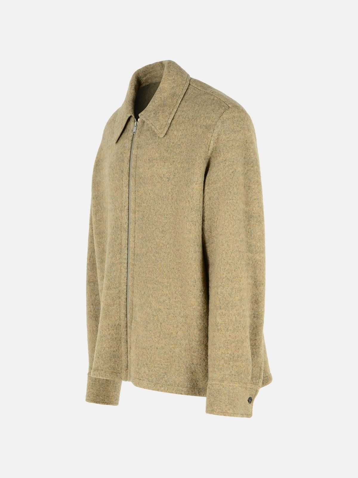 BEIGE WOOL BLEND JACKET - 2