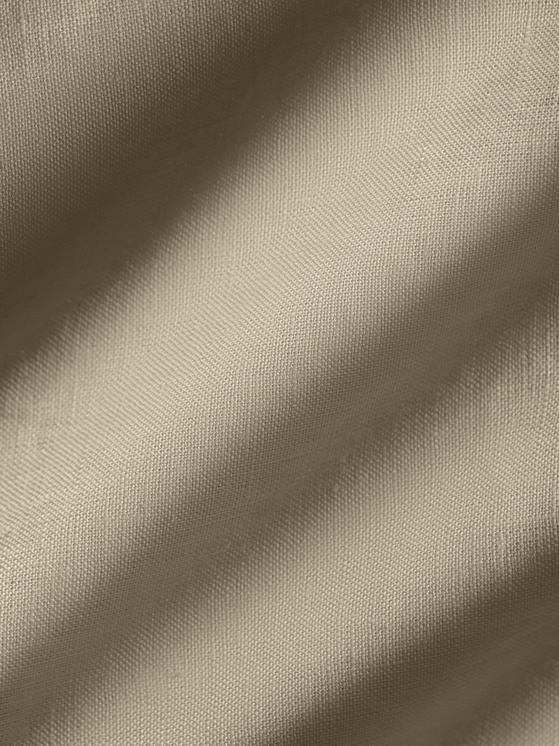 Mens DNA Linen Camp Collar Shirt - Cliff Beige 5