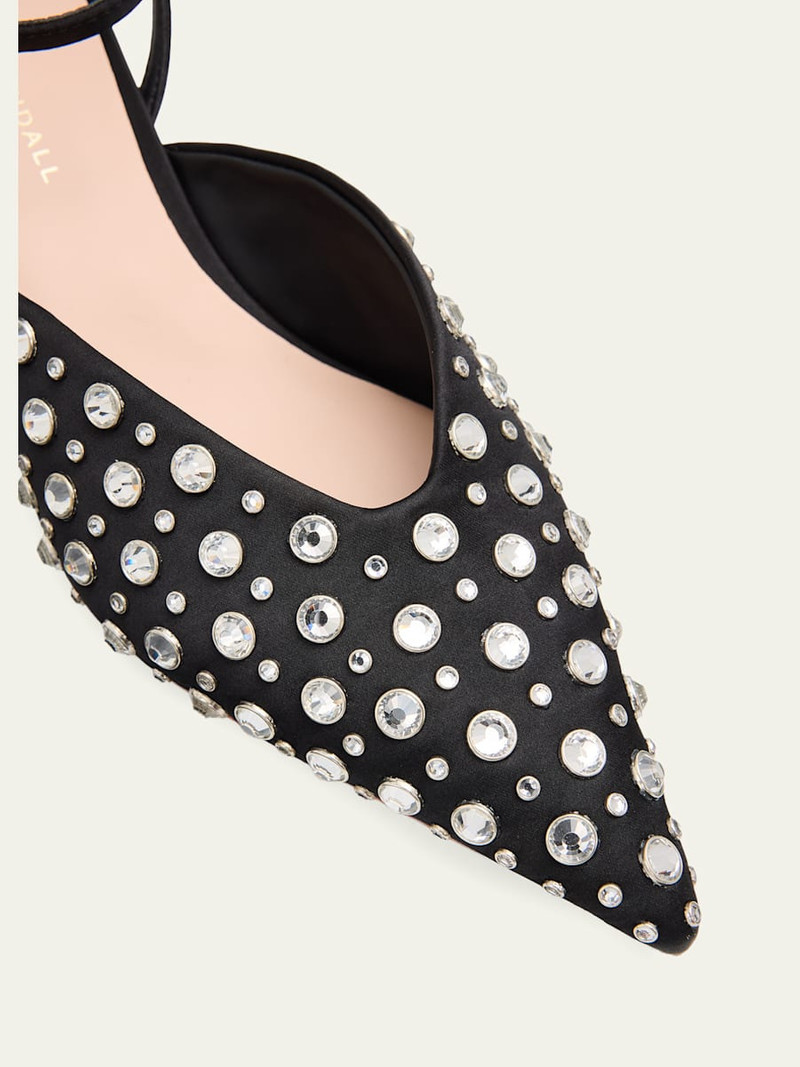 Rio Embellished Satin Kitten-Heel Pumps 5