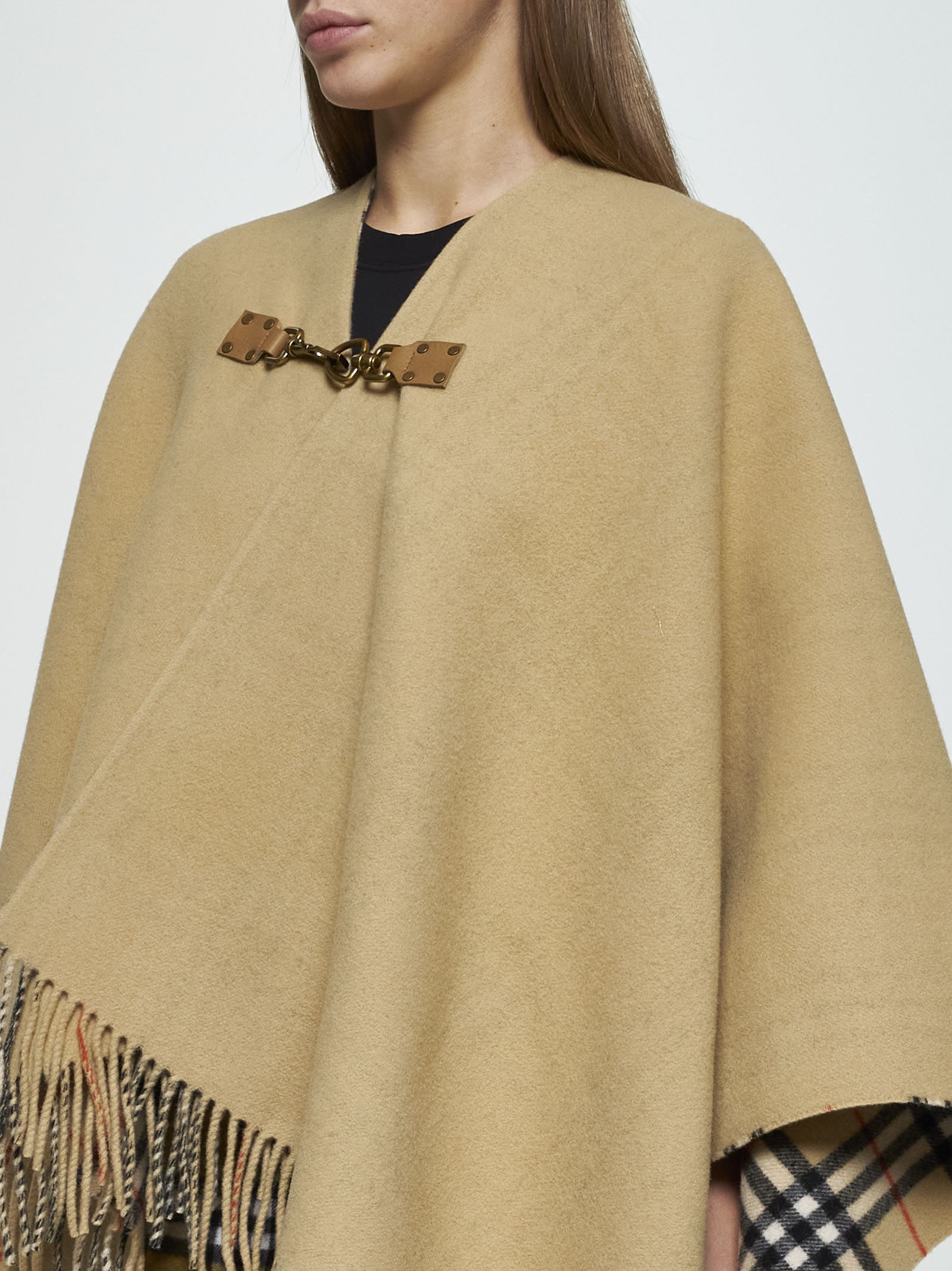 Wool double-face cape - 4