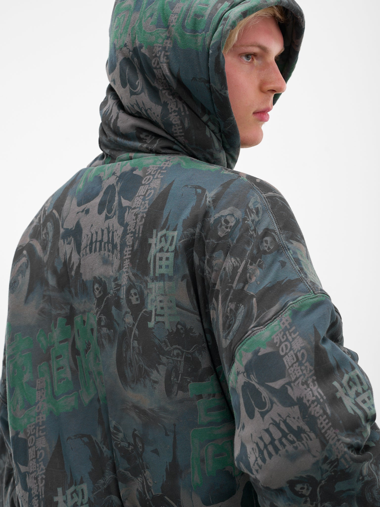 Ghost Rider Graphic Wadded Hoodie - 5