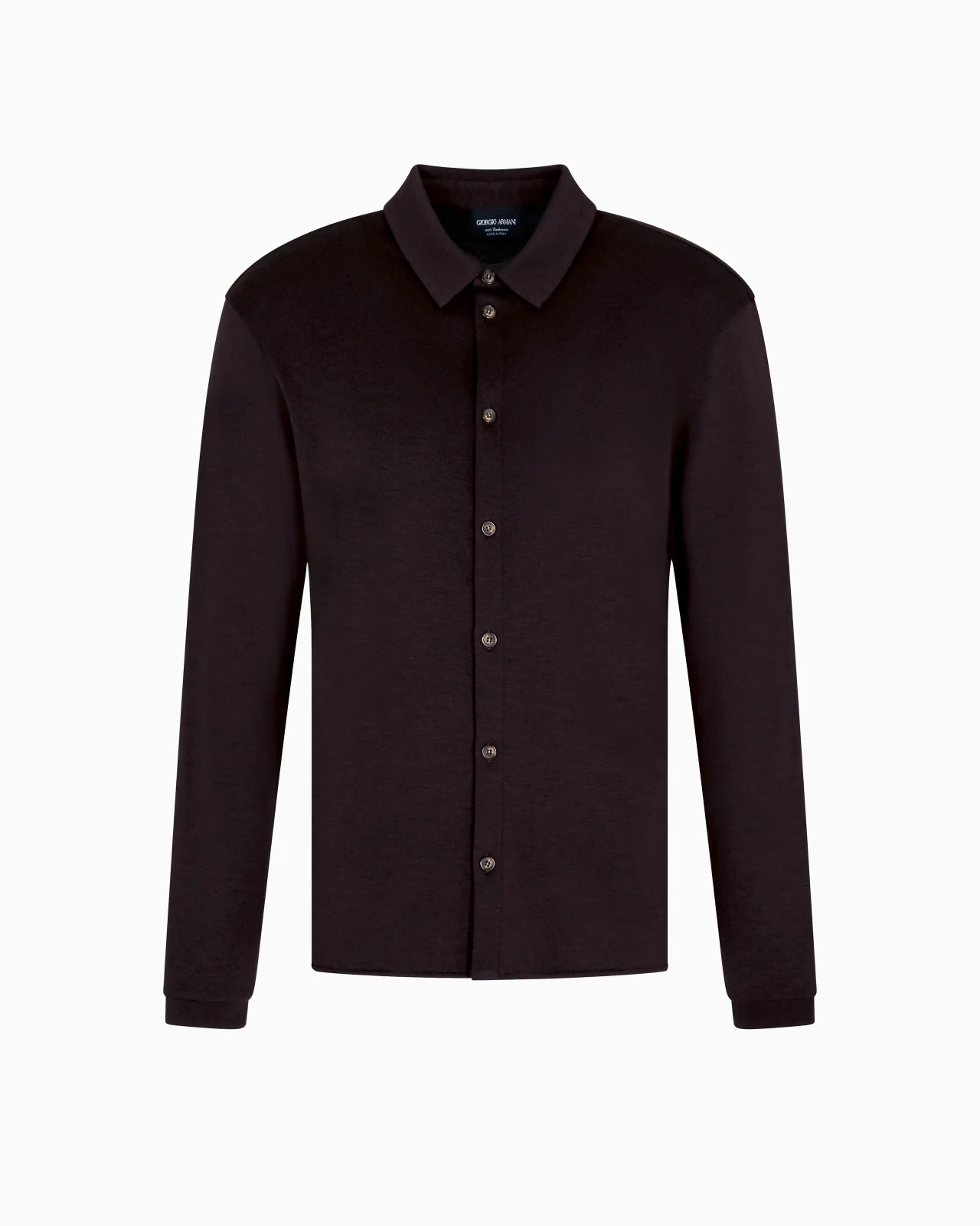 PURE CASHMERE INTERLOCK SHIRT - 1