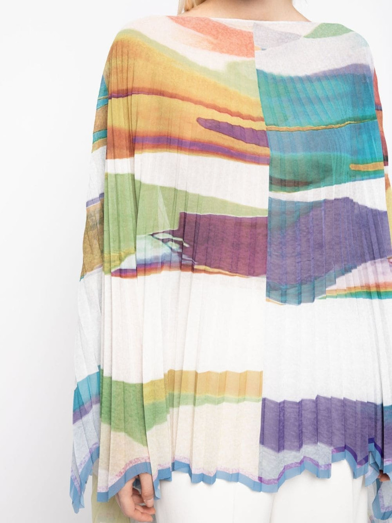 Manifest abstract-print draped tunic 5
