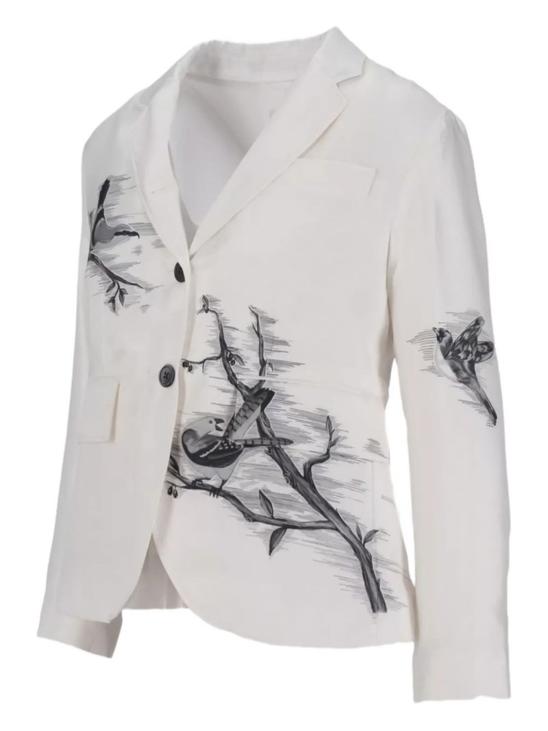 Thom Browne bird print jacket outlook