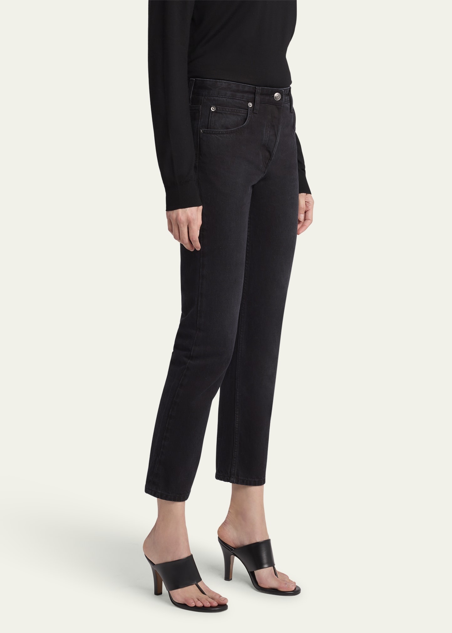 Riaco Mid-Rise Straight-Leg Ankle Jeans - 4