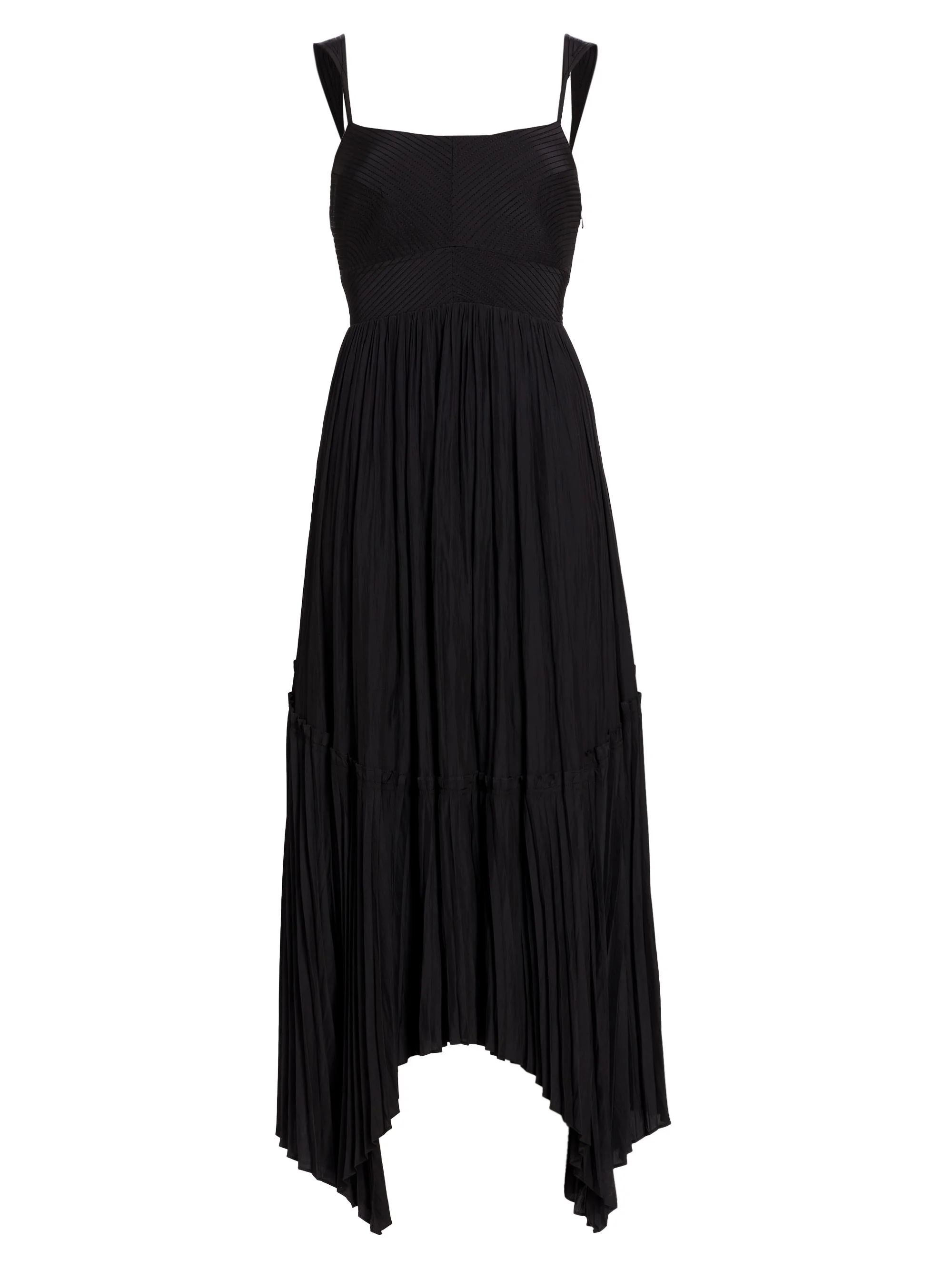 Women's August Pleated Maxi Dress - Black - 1