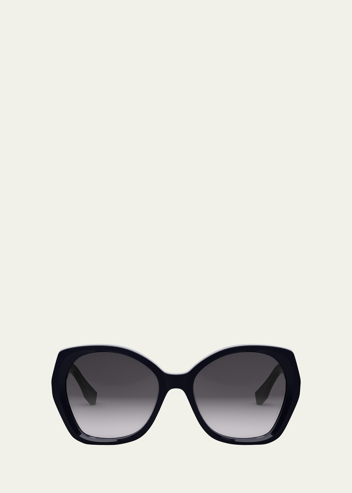 Lettering Acetate Butterfly Sunglasses - 1