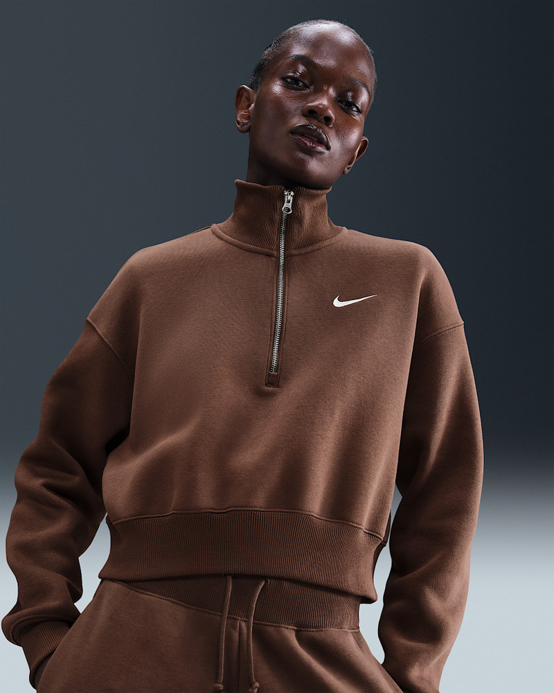 Nike Sportswear Phoenix Fleece Women's 1/4-Zip Cropped Sweatshirt - 1